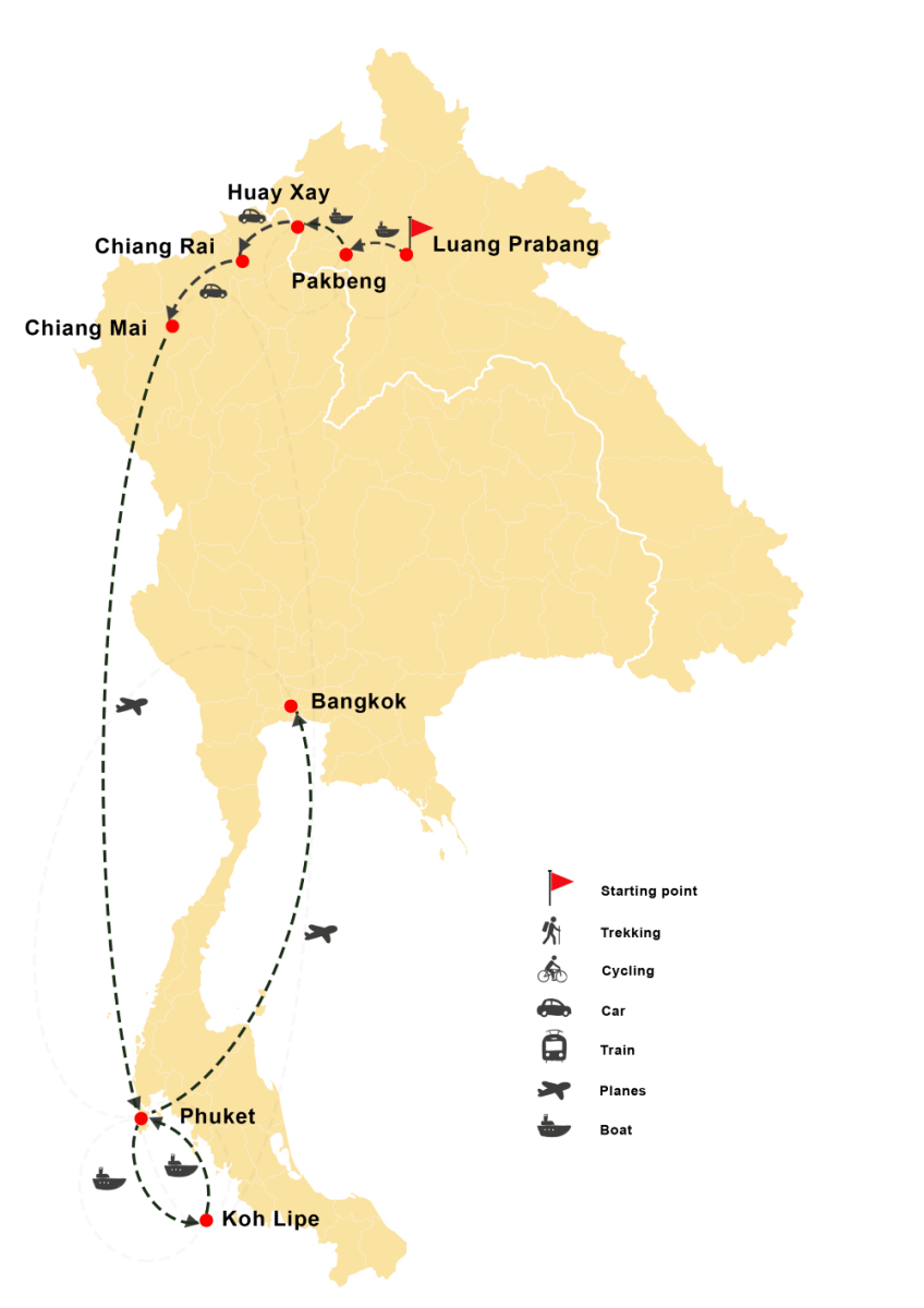 Serene Discovery in Luang Prabang and Thailand (19D18N)