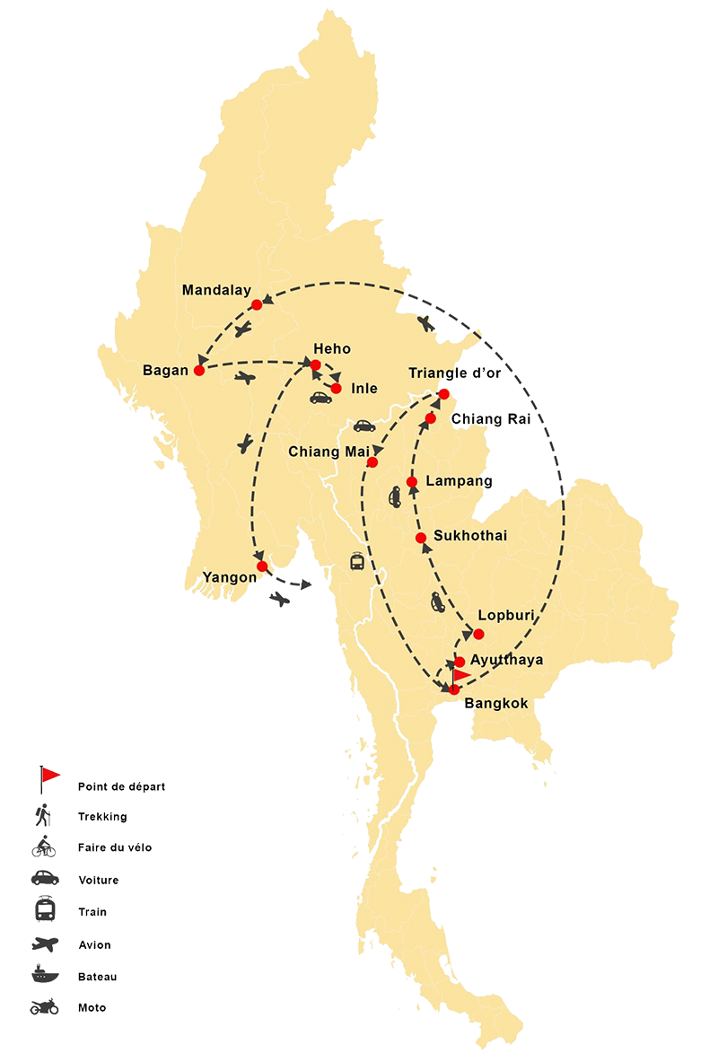 Voyage combiné Thaïlande et Birmanie 20 jours