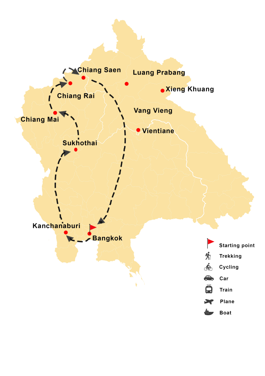 Voyage en 15 jours en Thaïlande depuis Bangkok