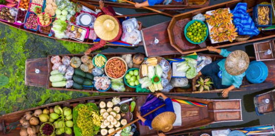 Day 9: Bangkok – MaeKlong Railway - Damnoen Saduak Floating Market – Bangkok (B)