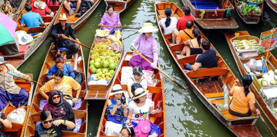 Day 6: Bangkok - Railway Market – Damnoen Saduak Floating Market (B)