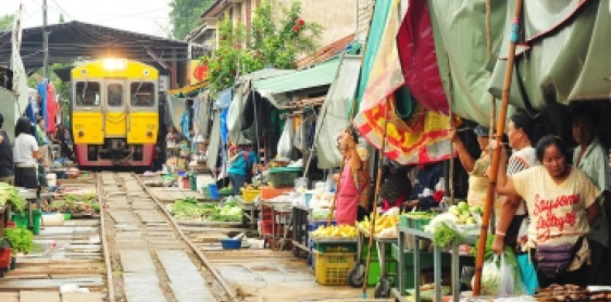 Day 3: Bangkok – MaeKlong Railway - Damnoen Saduak Floating Market – Bangkok (B)