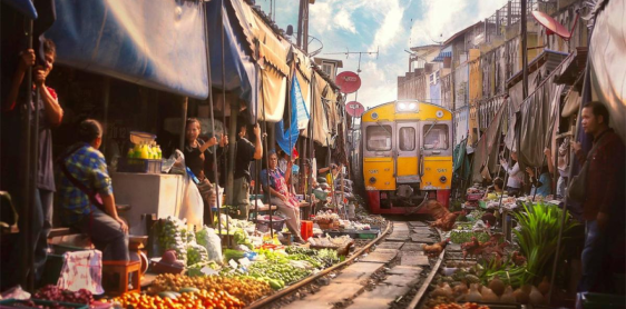 Jour 3 : Bangkok – Marché flottant Damnoen Saduak – Kanchanaburi (B)