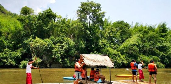 Kanchanaburi - Cascade Erawan - Bamboo rafting (L)