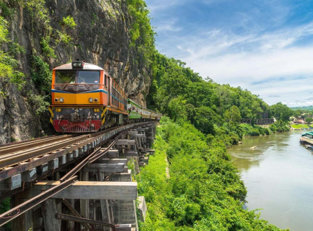 Radeau en bamboo et train à Kanchanaburi 1 jour