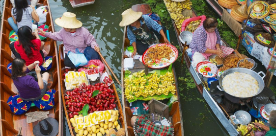 Jour 4 : Bangkok – Marché flottant – Kanchanaburi (B)
